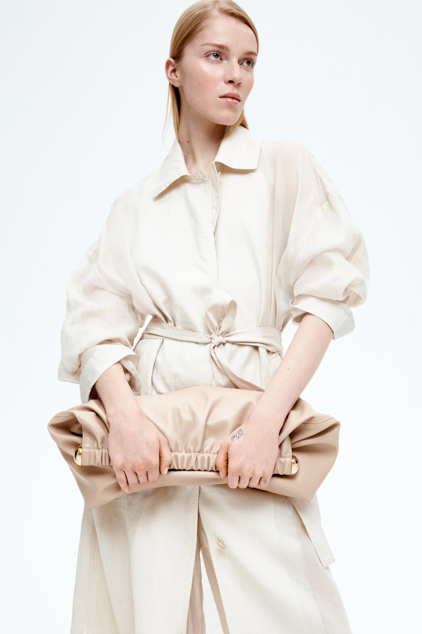 Ramie trench coat
