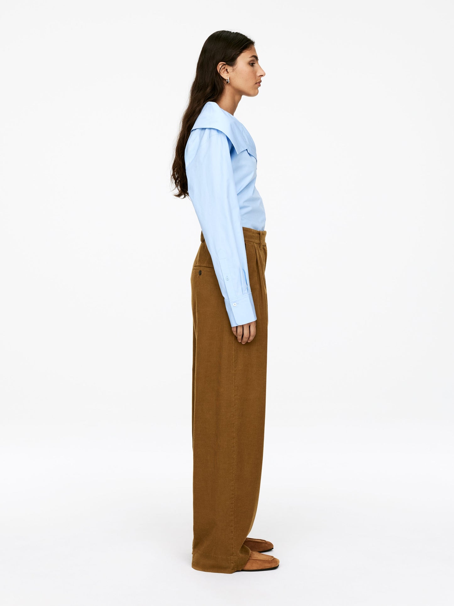 High-Waist Corduroy Trousers