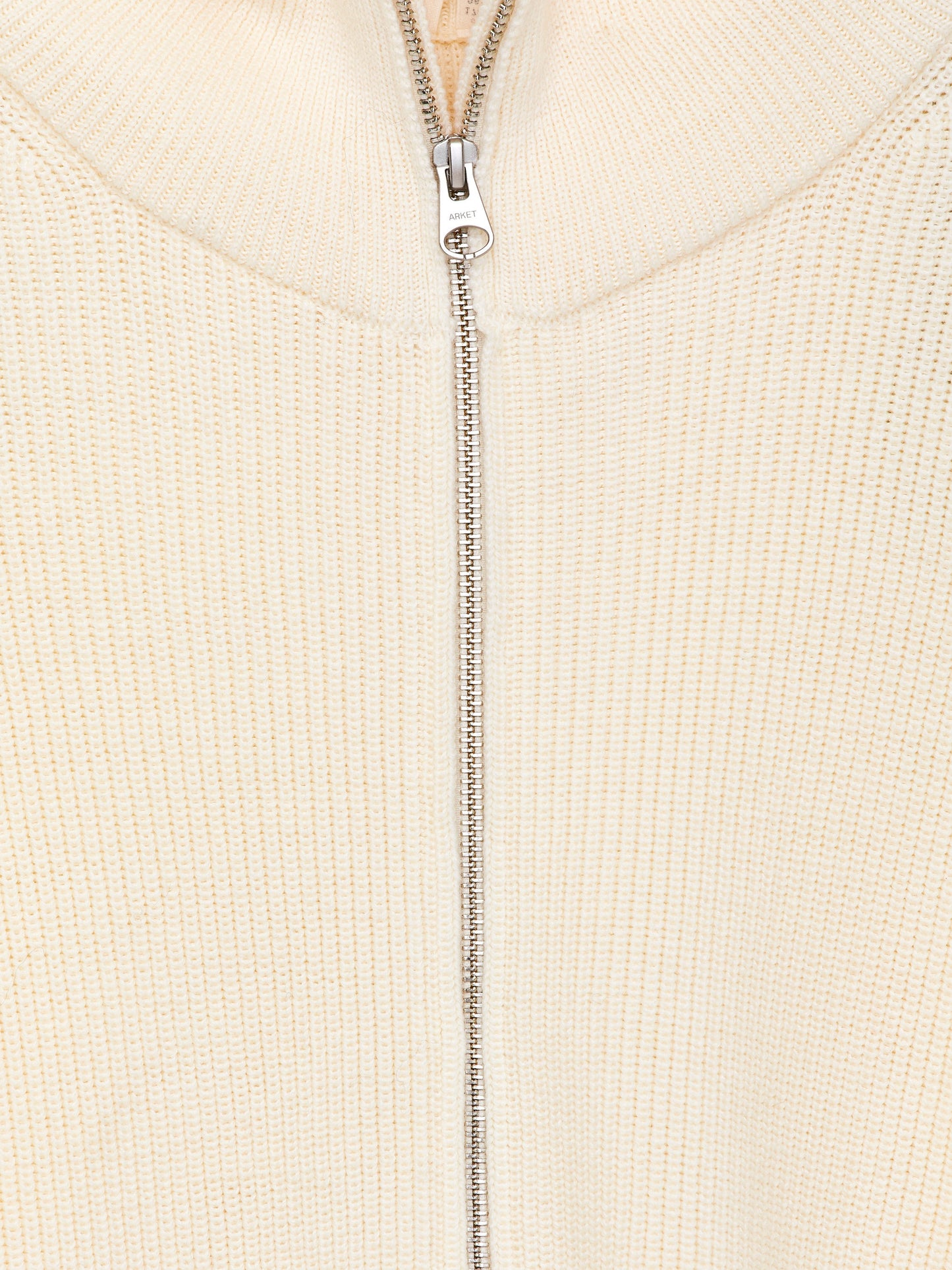 Wool-Cotton Zip Cardigan