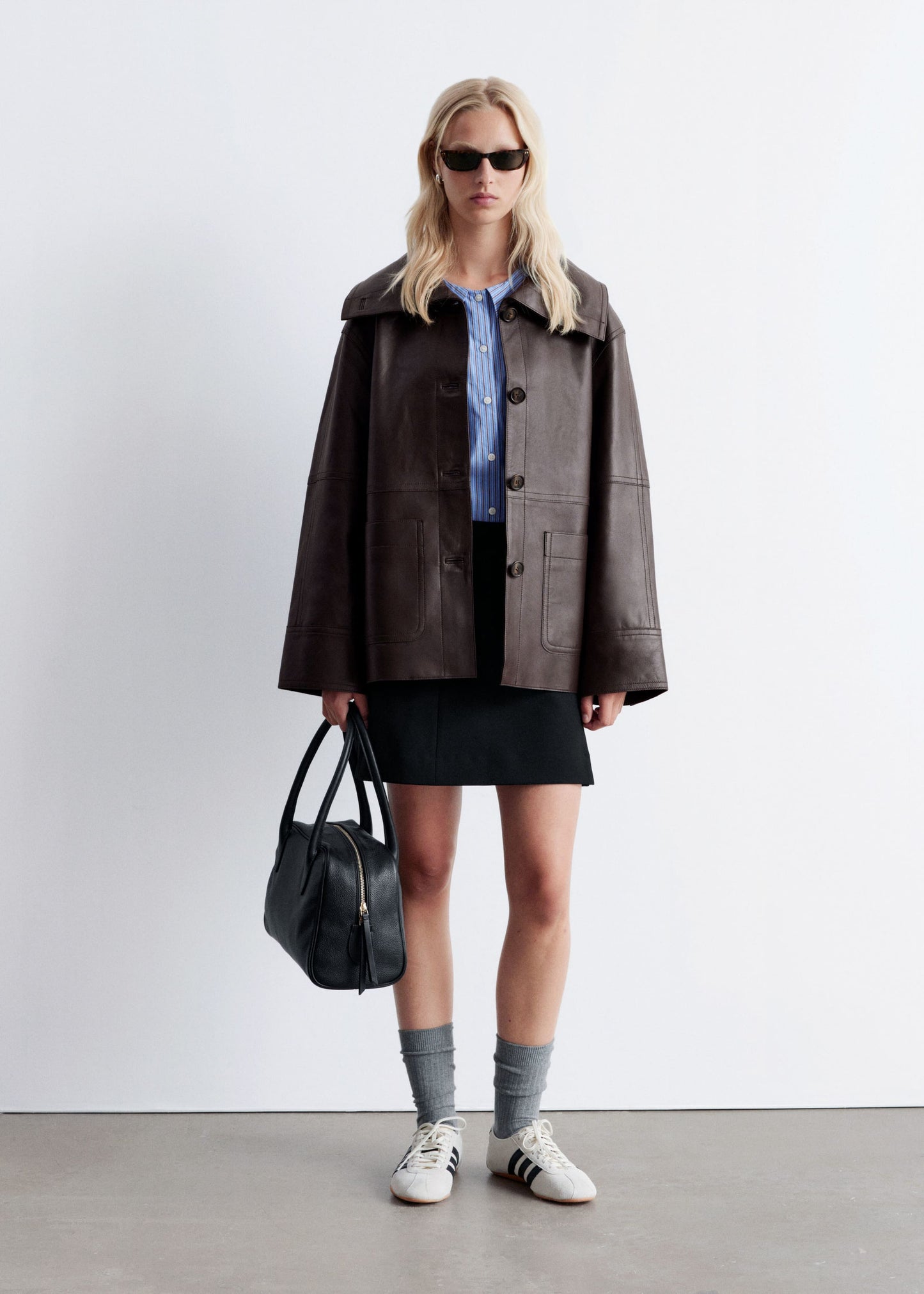Boxy Nappa Leather Jacket