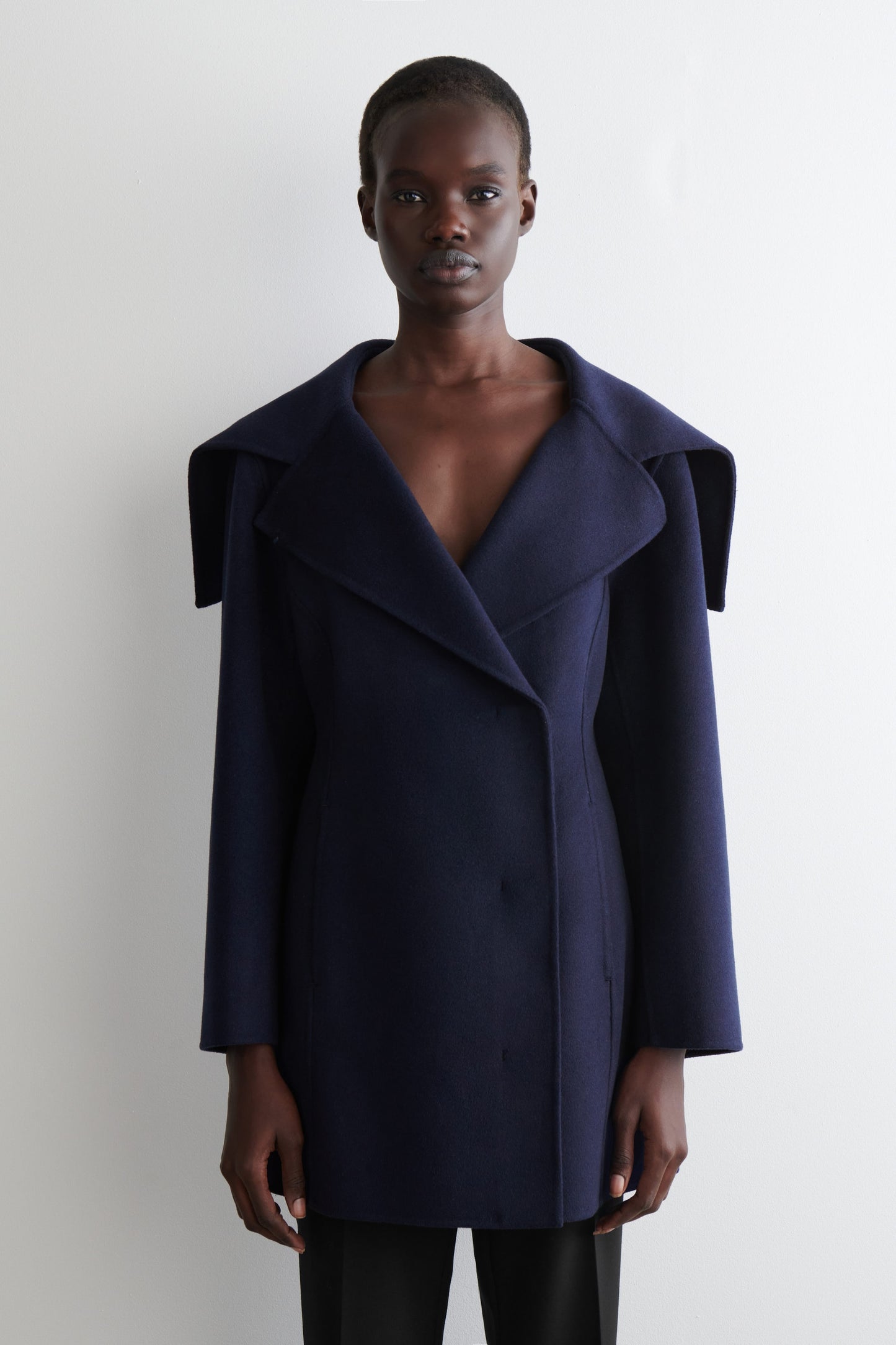 Sculpted Double-Faced Wool Coat