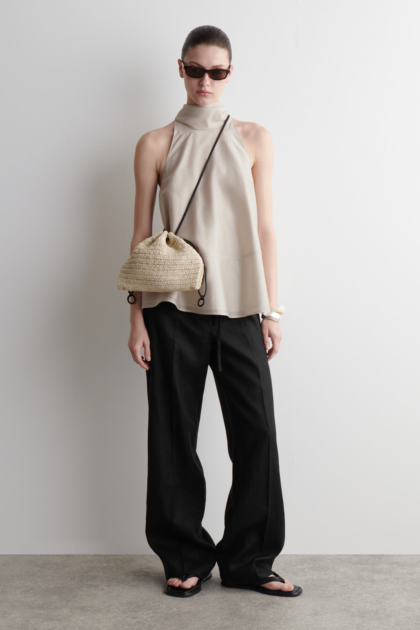 Mini Cavatelli Straw Clutch Bag