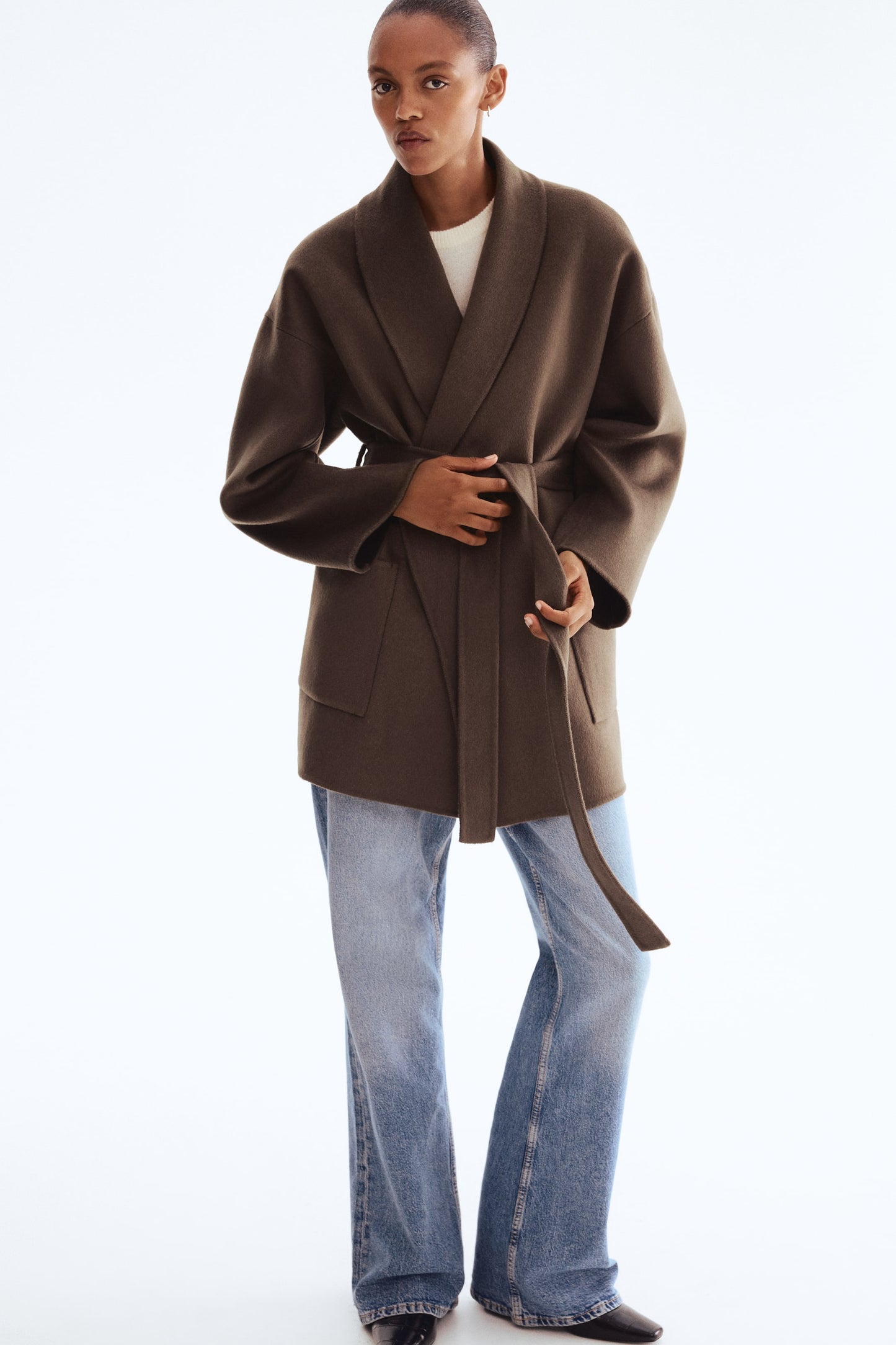 Handmade wool-blend coat