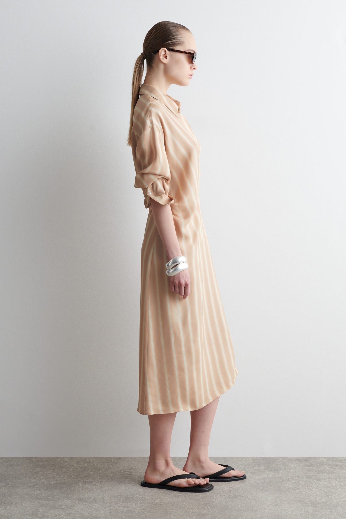 Wrap Midi Shirt Dress