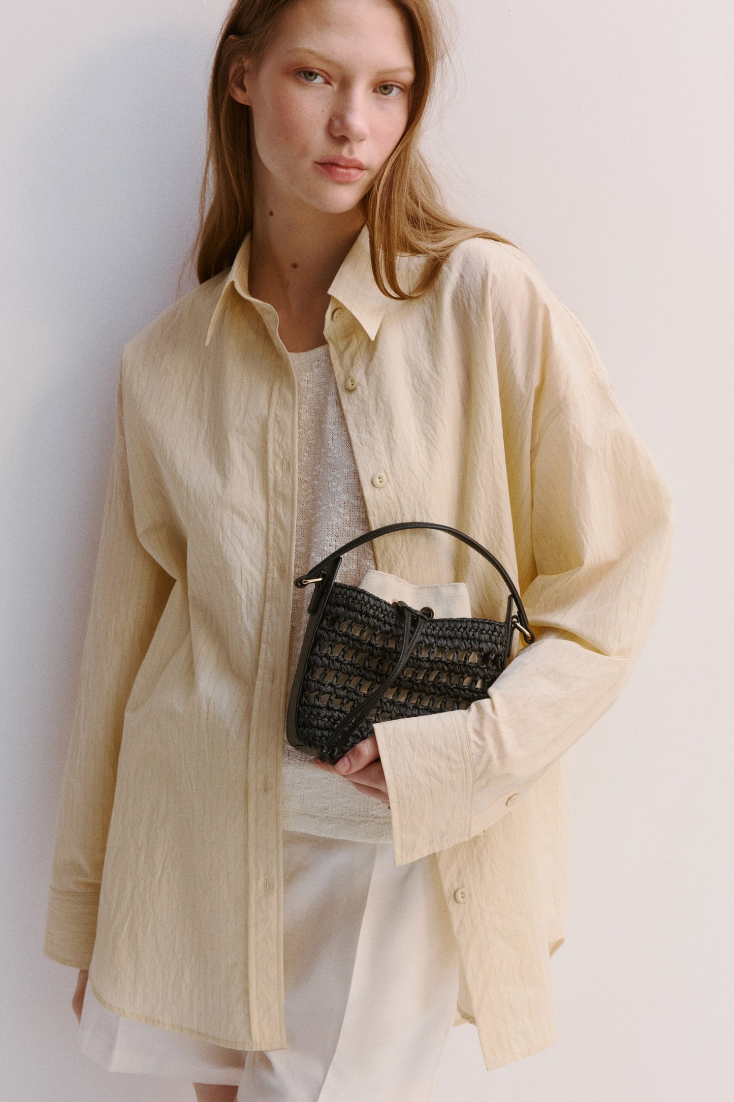 Straw crossbody bag