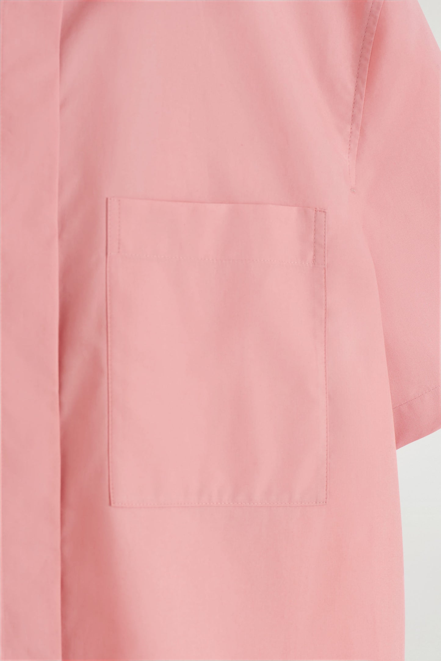 Cropped Short-Sleeved Cotton Shirt