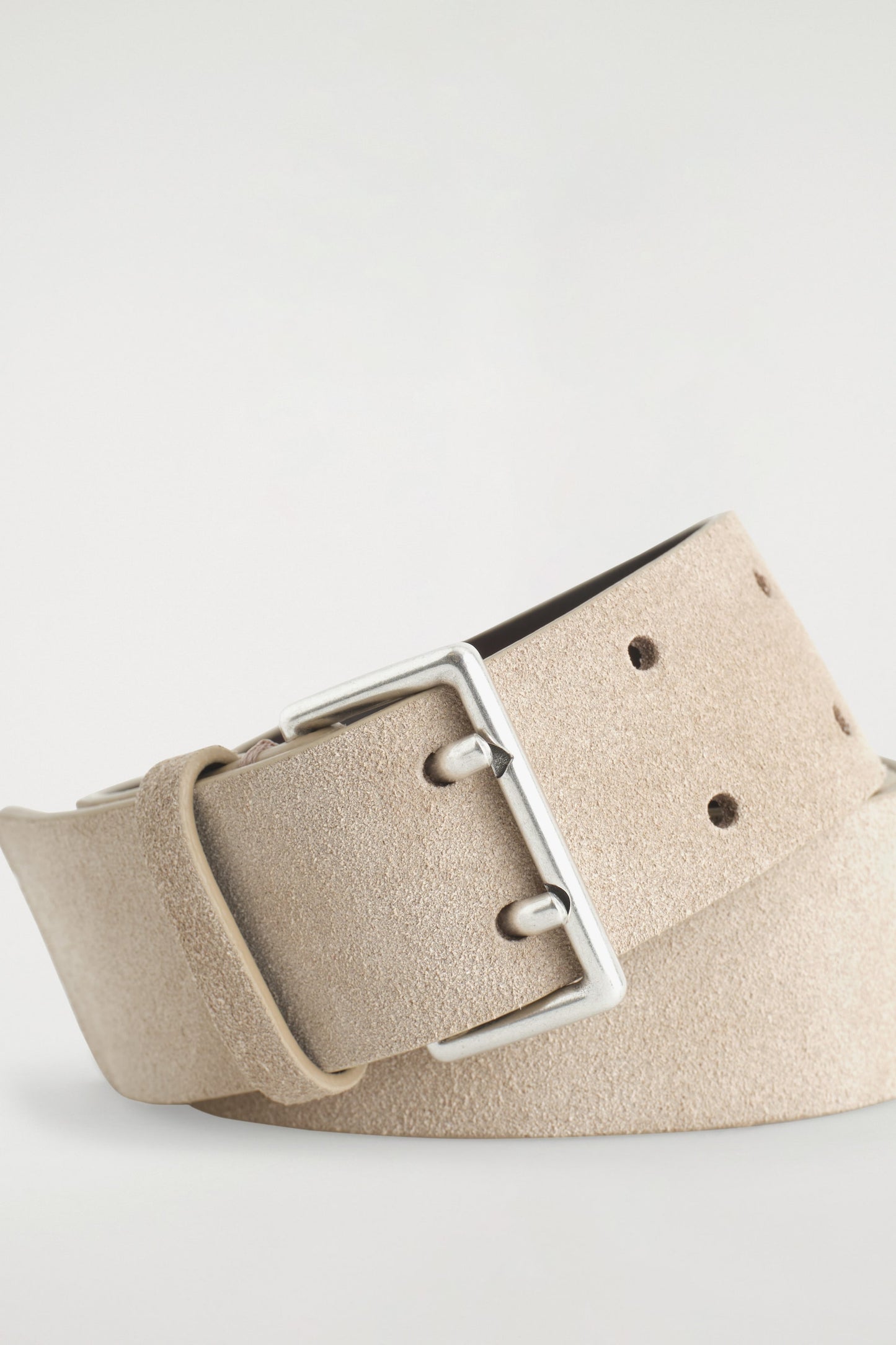 Double-Prong Suede Belt