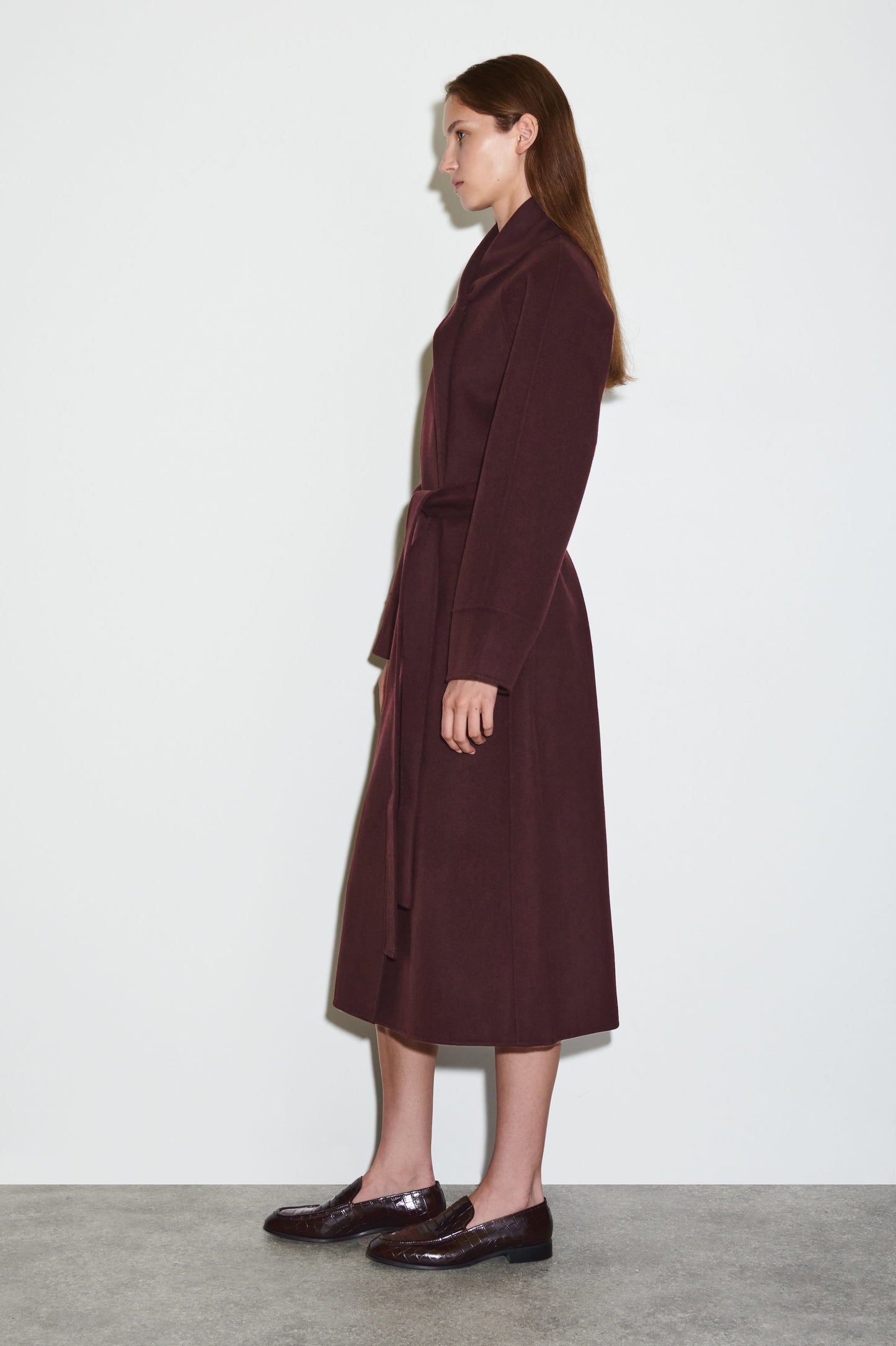 Belted Double-Faced Wool Coat