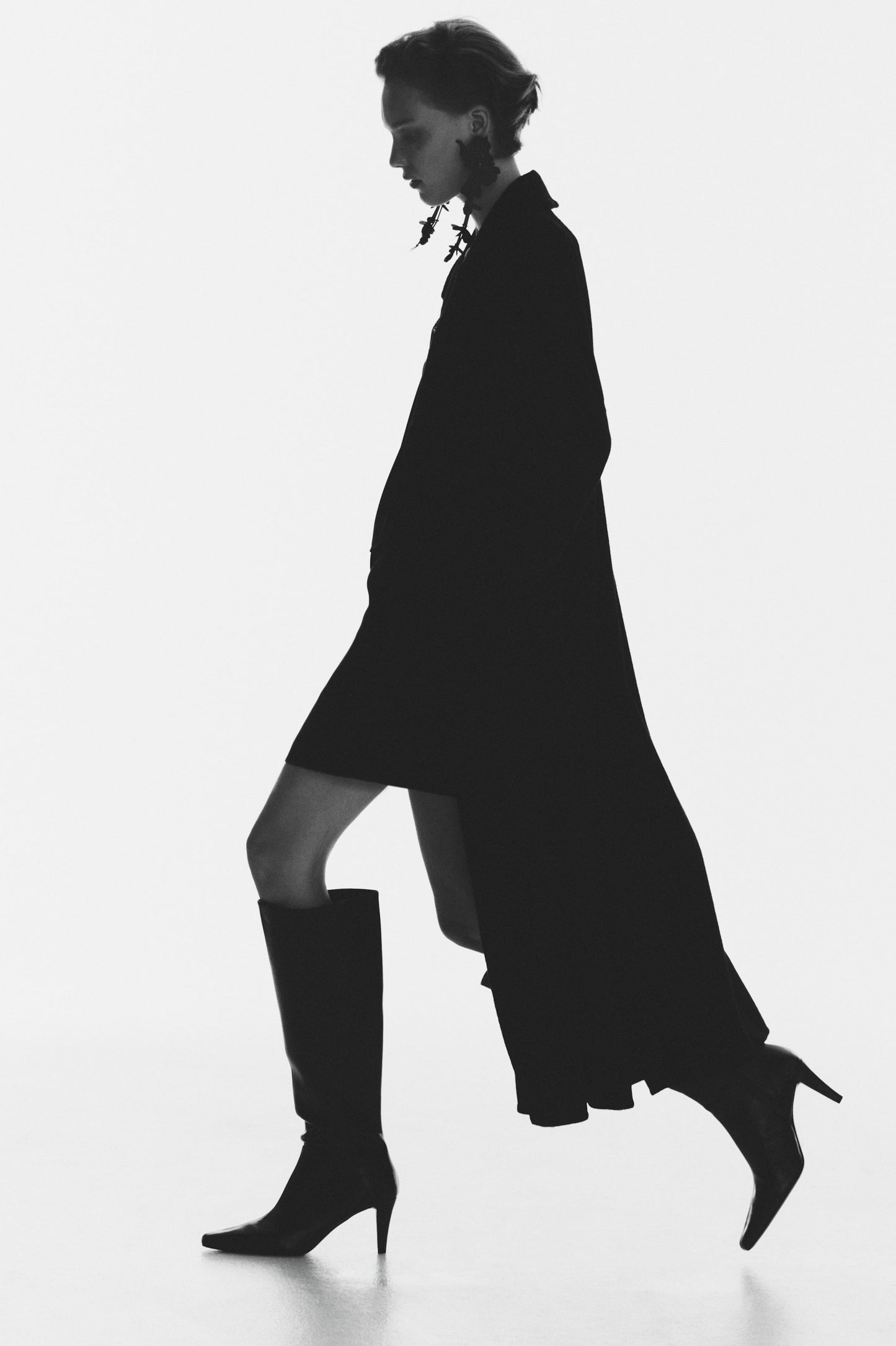 Heeled knee-high boots