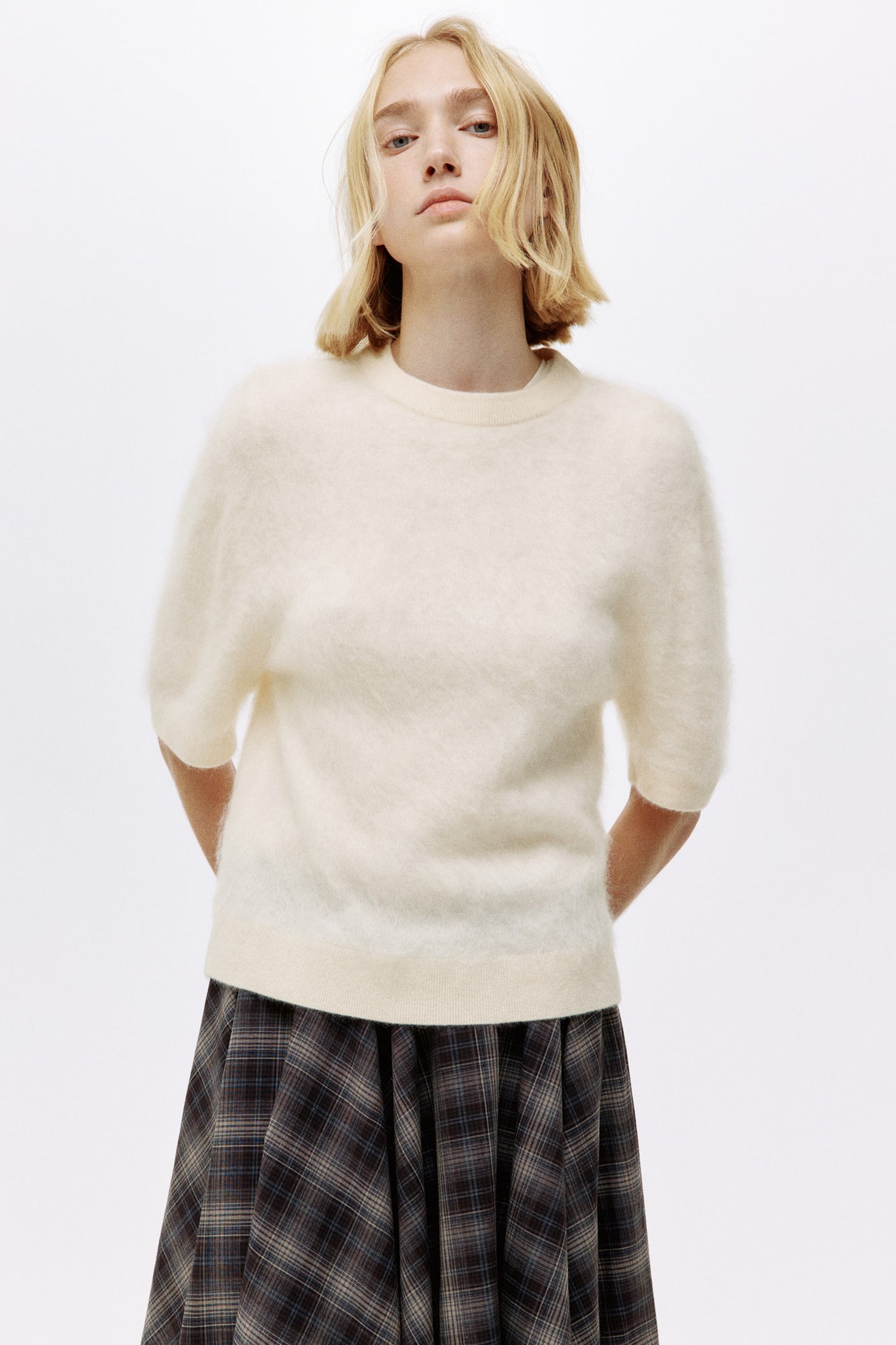 Brushed cashmere top