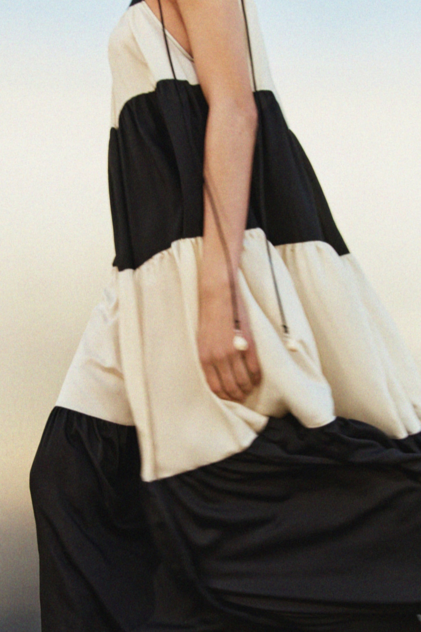 Tiered tie-strap dress