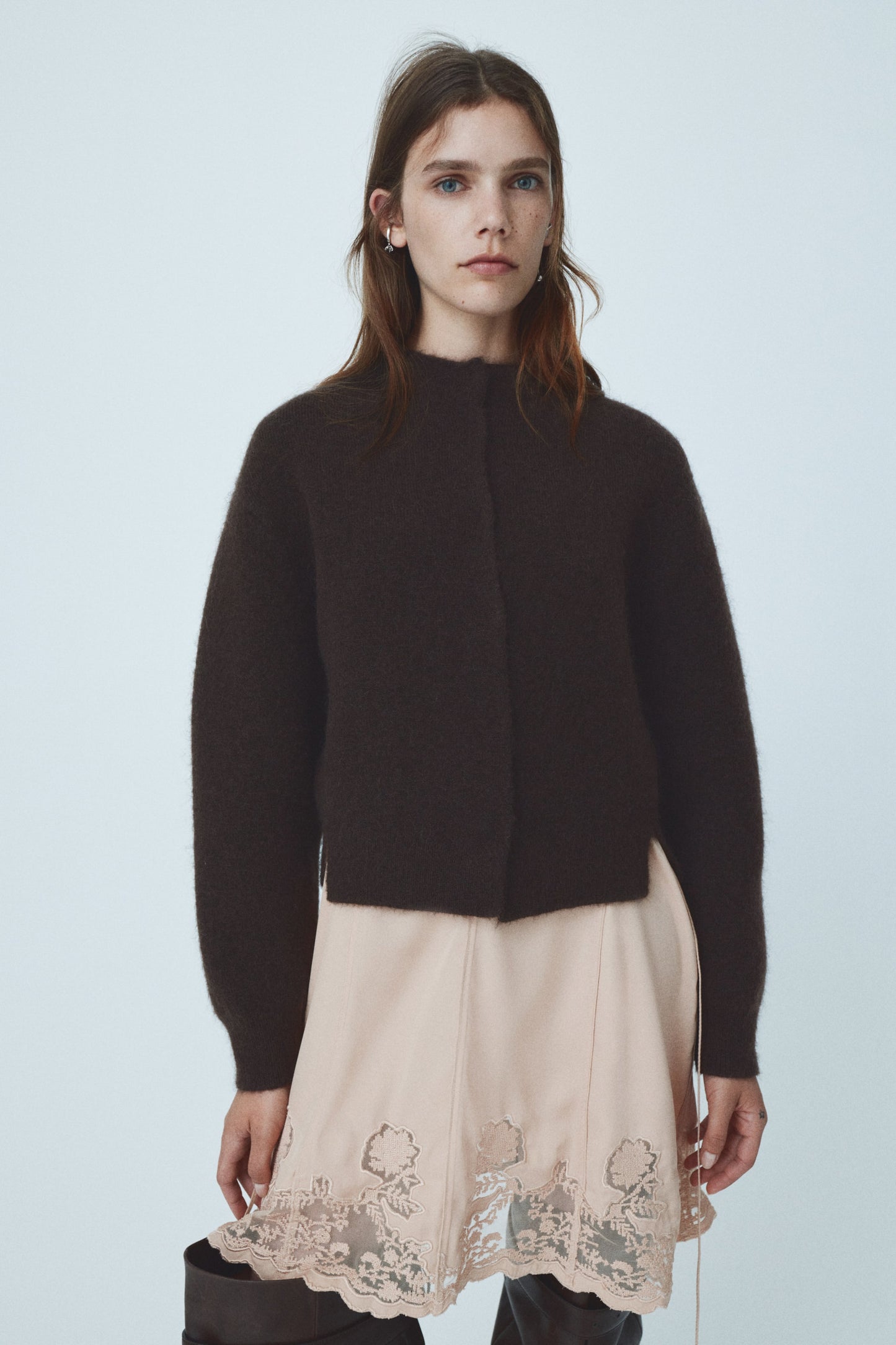 Mohair-blend cardigan