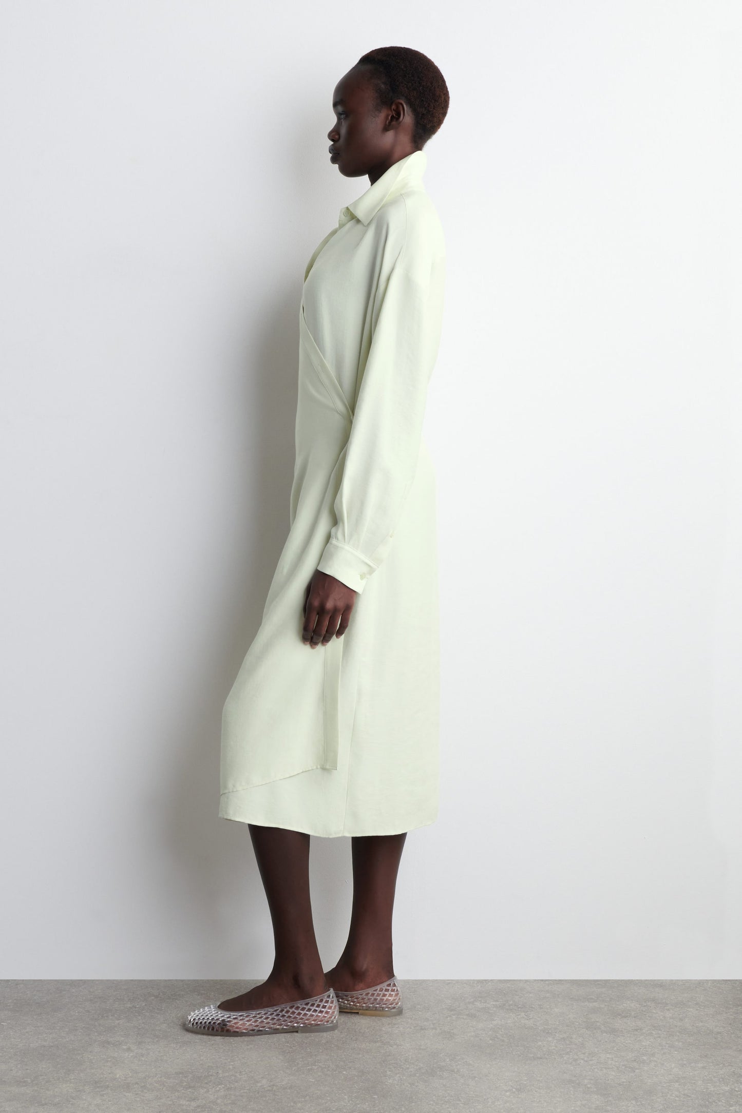Wrap Midi Shirt Dress