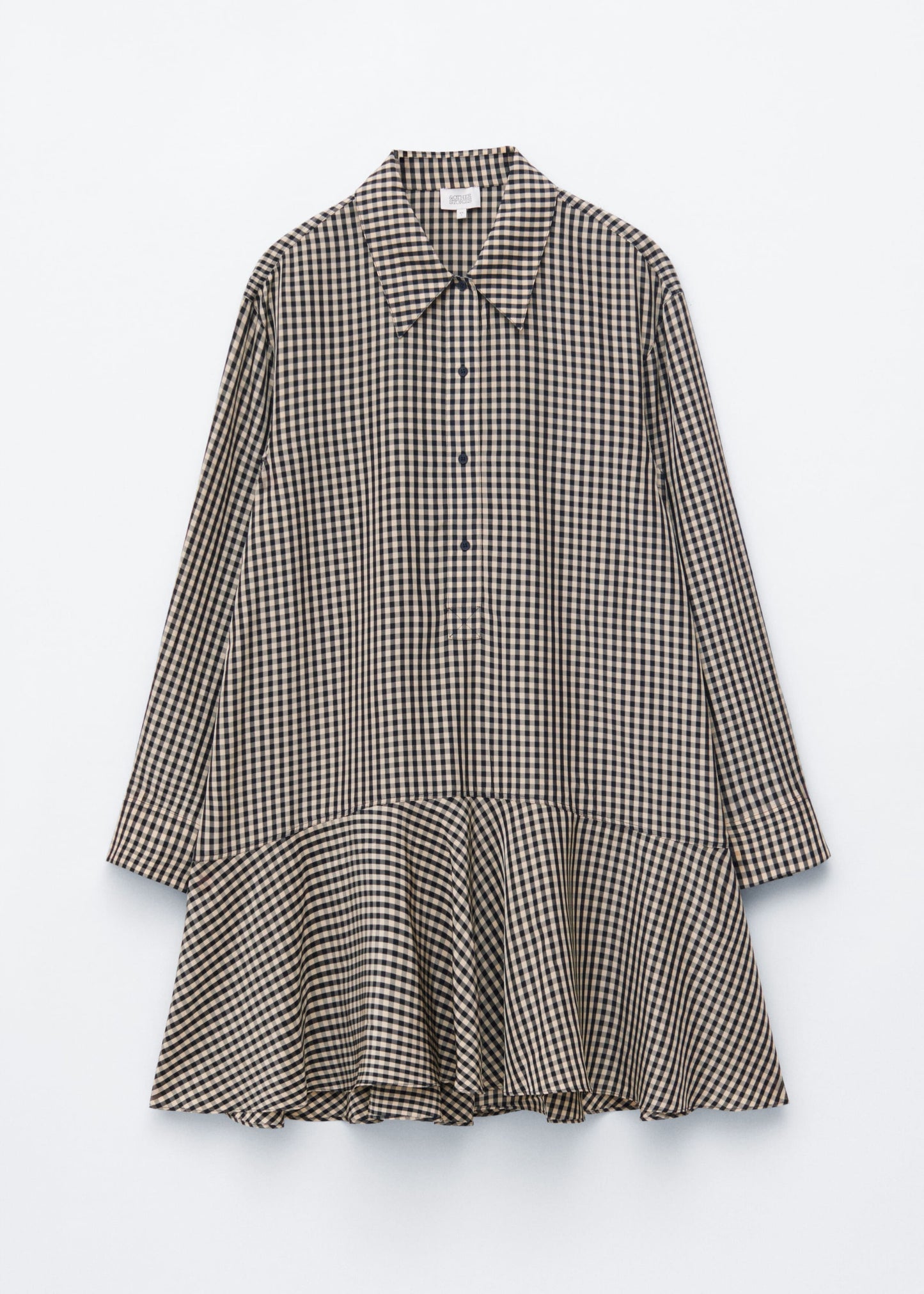 Drop-Waist Cotton Shirt Dress