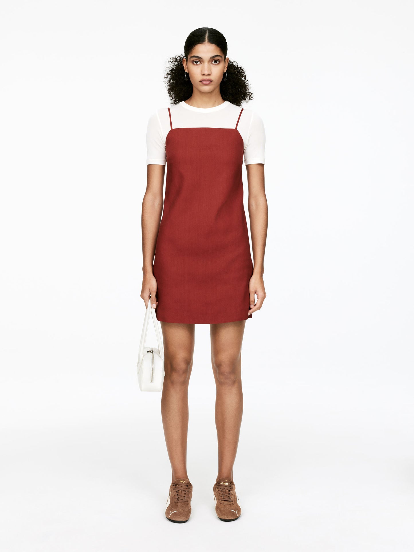 Linen-Blend Strap Dress