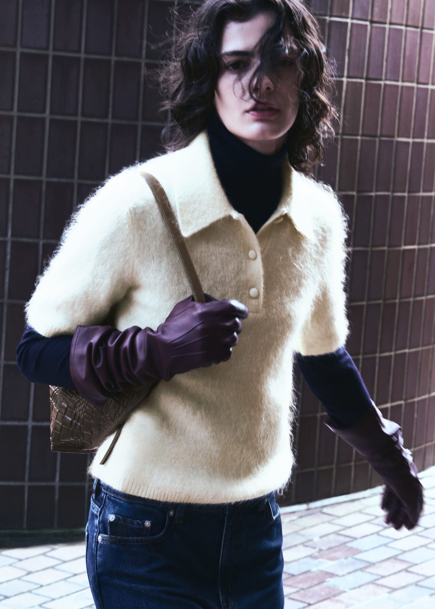 Long Leather Gloves