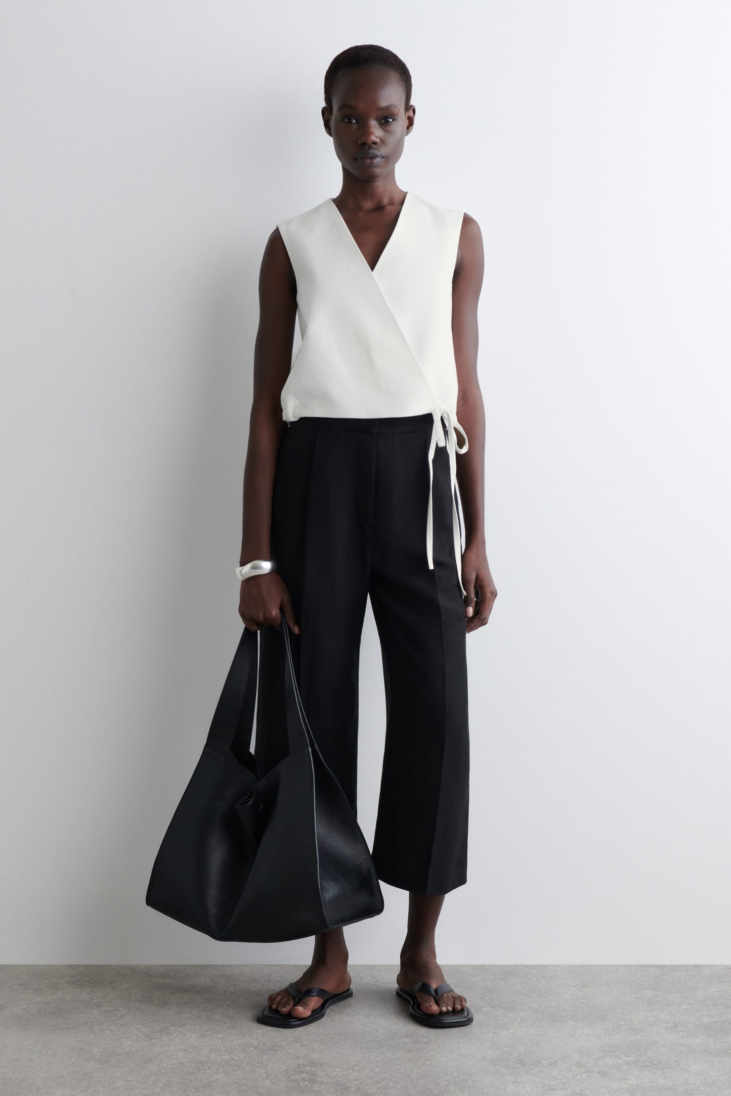 Tie-Detail Wrap Waistcoat