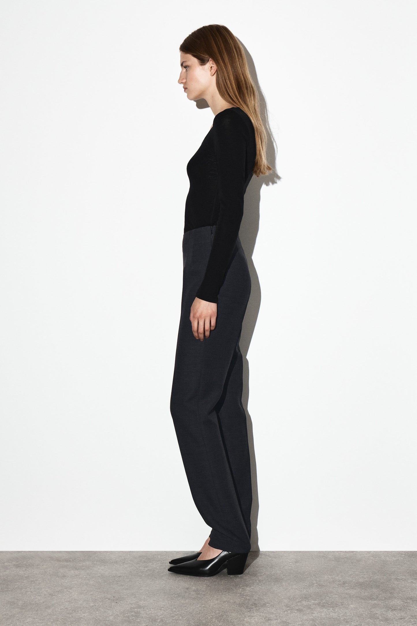 Wool-Blend Slim-Leg Trousers