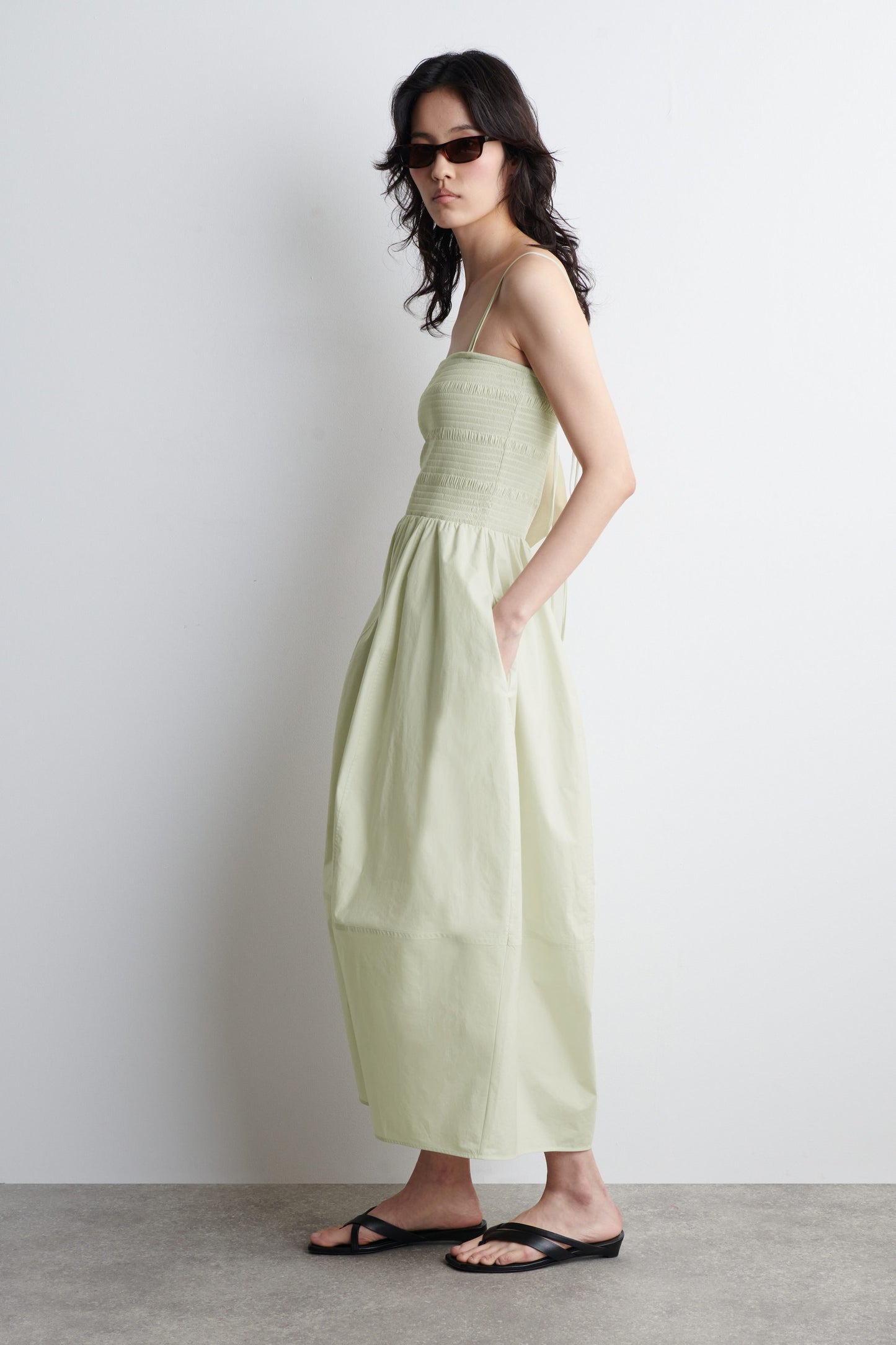 Smocked Midi Dress