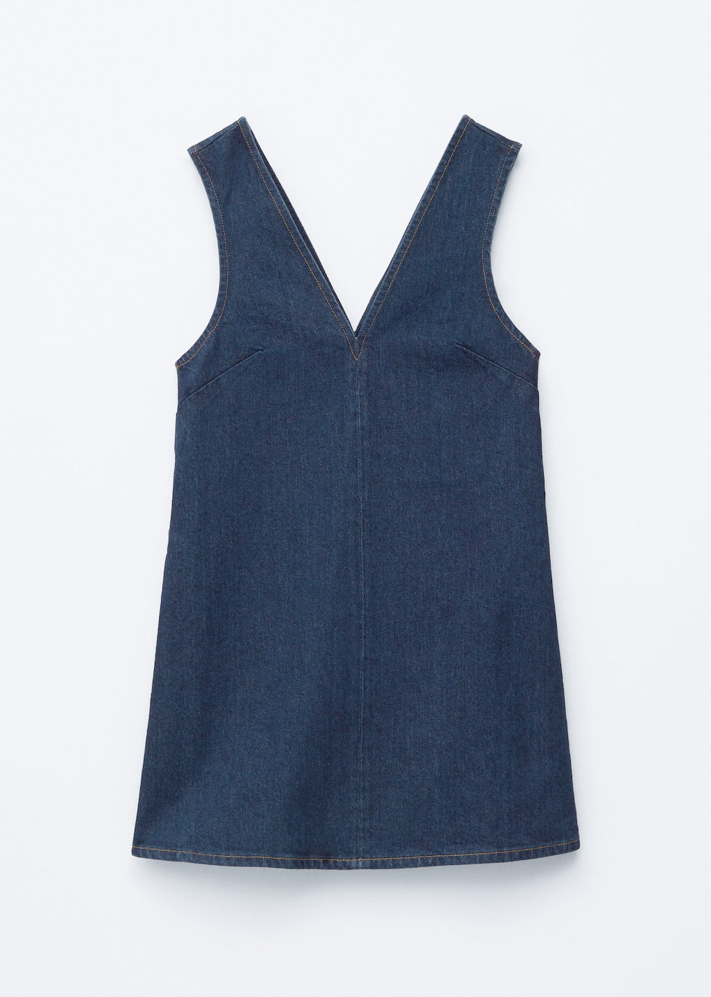 V-Neck Denim Mini Dress