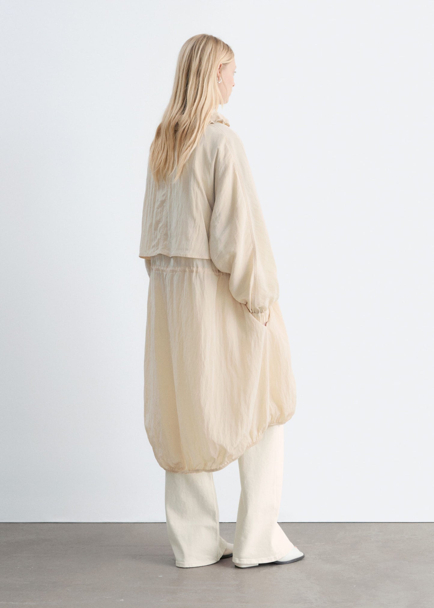 Drawstring Parka Coat