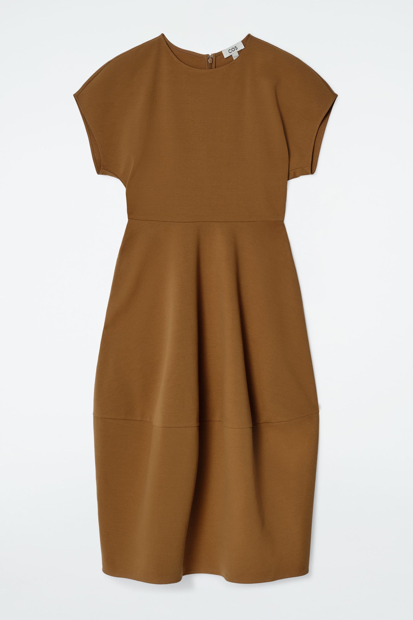 Sculpted cotton midi dress