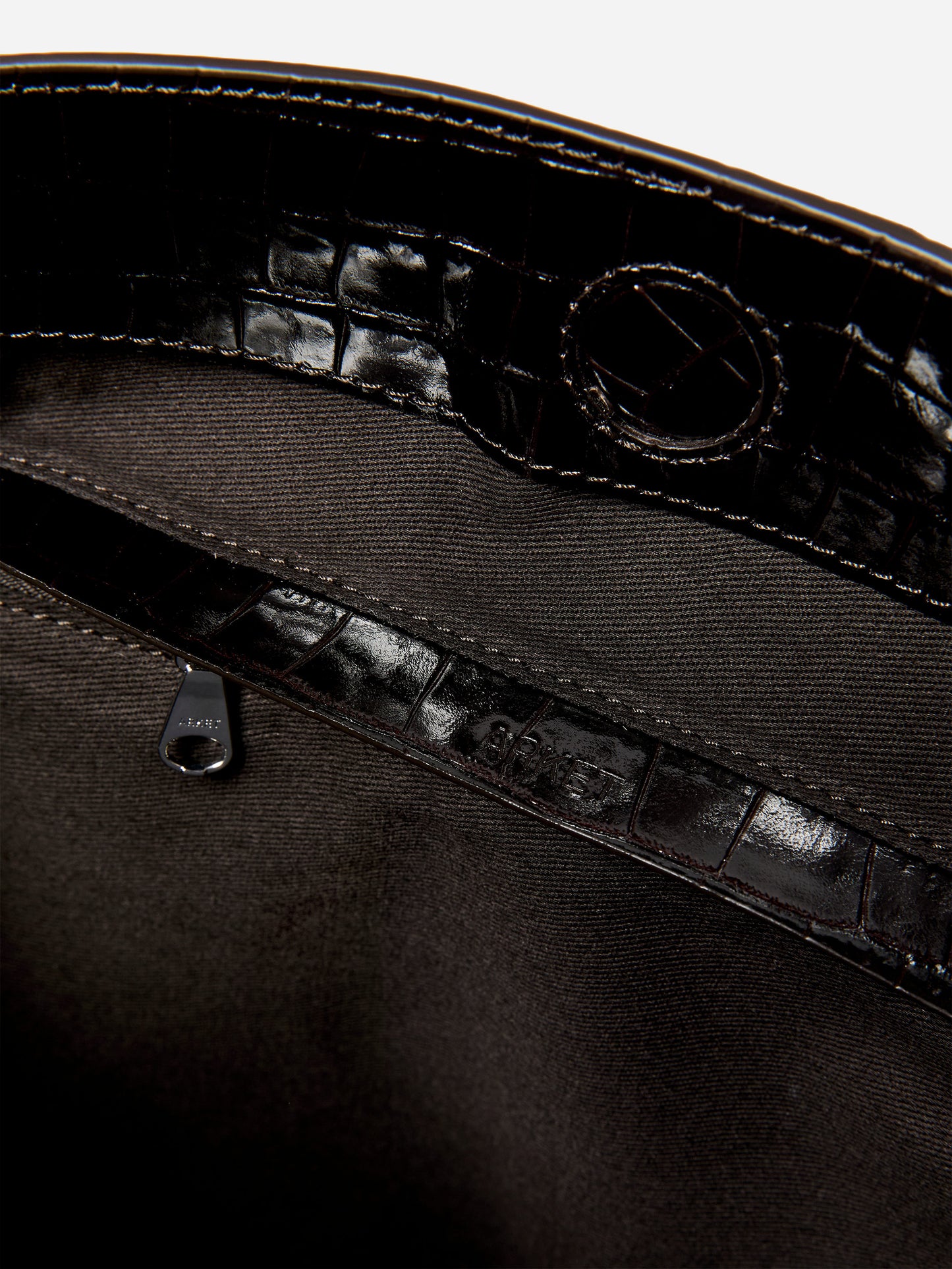 Croc-Effect Leather Tote