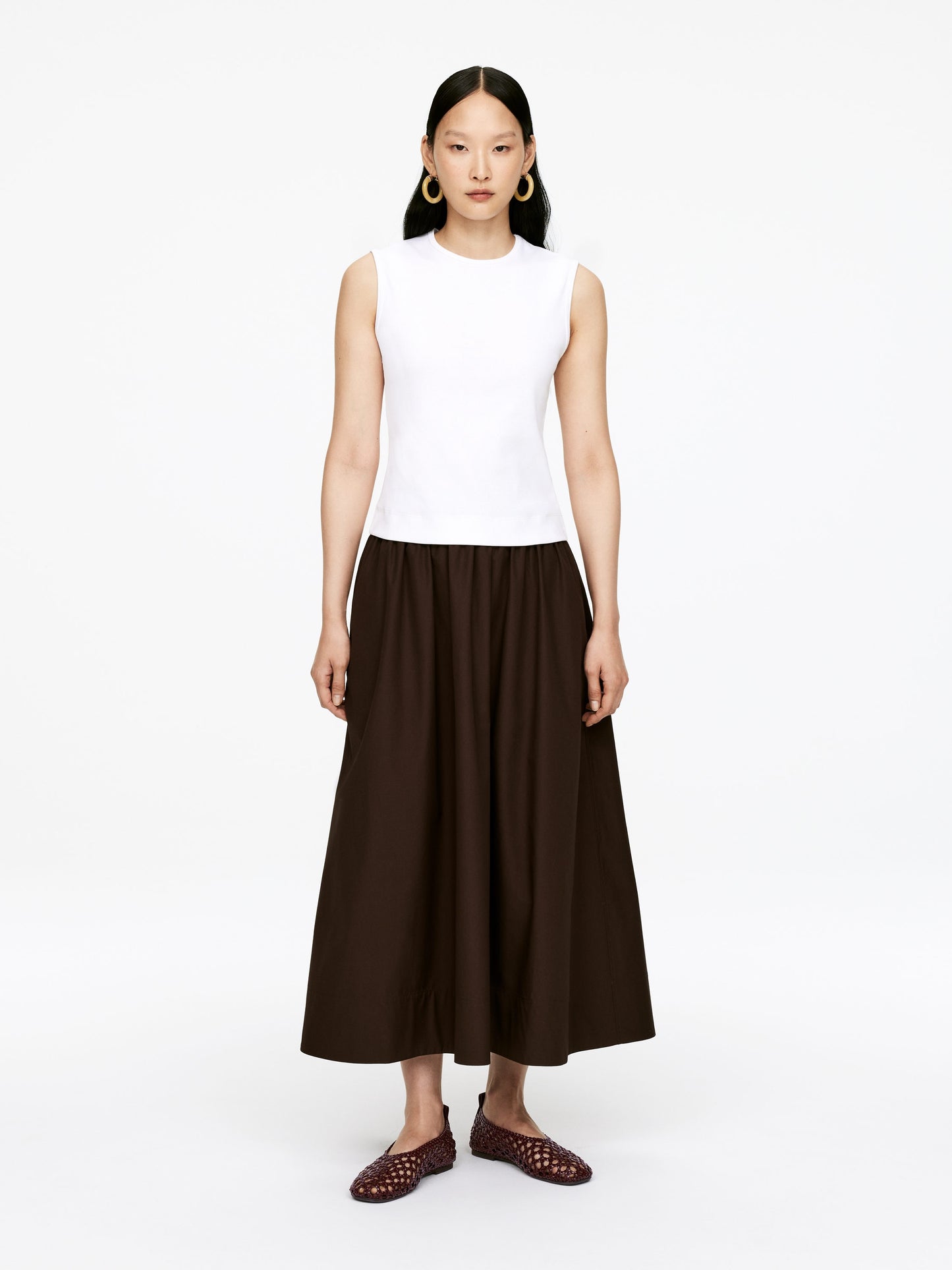 Woven Patent Leather Flats