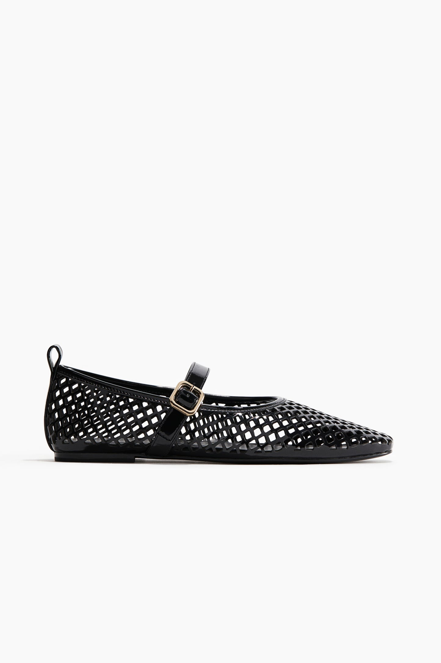 Perforated Mary Jane ballet pumps