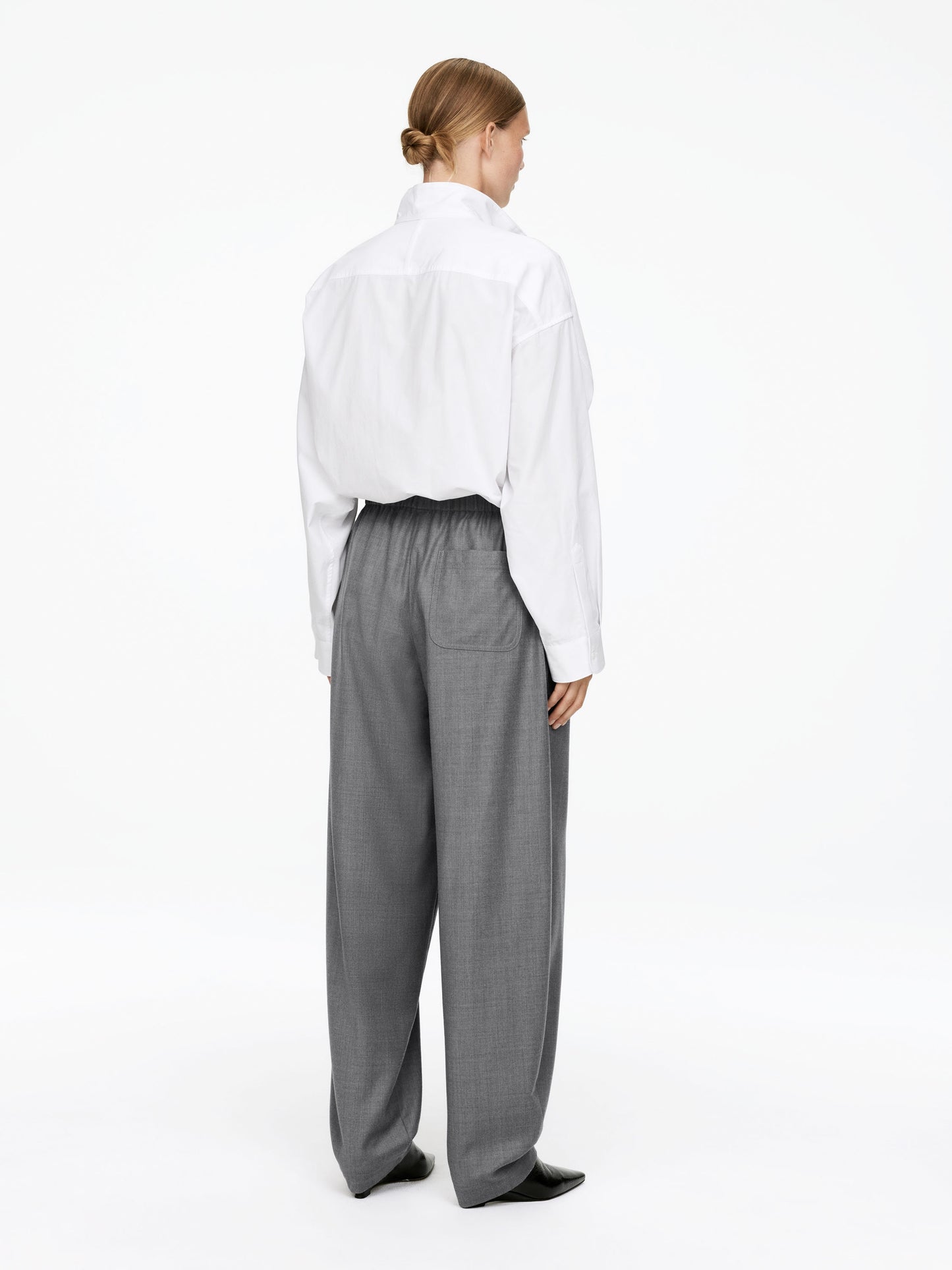 Drawstring Flannel Trousers
