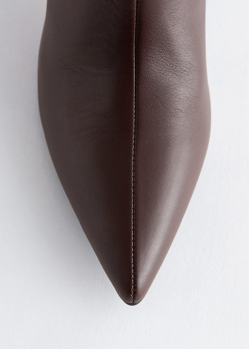 Kitten Heel Leather Knee Boots