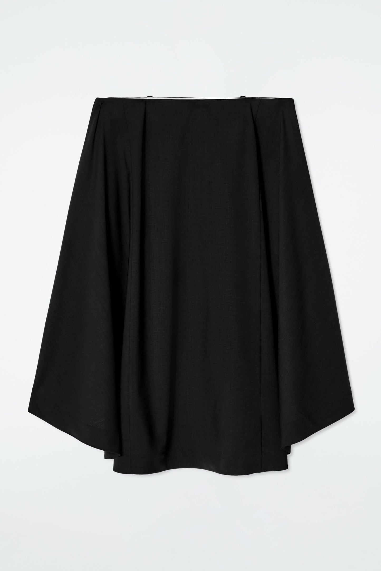 Deconstructed sheer wool skirt