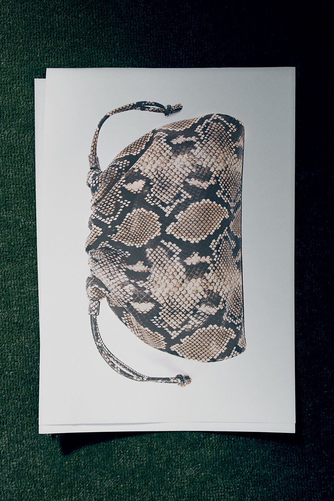 Mini leather Cavatelli clutch