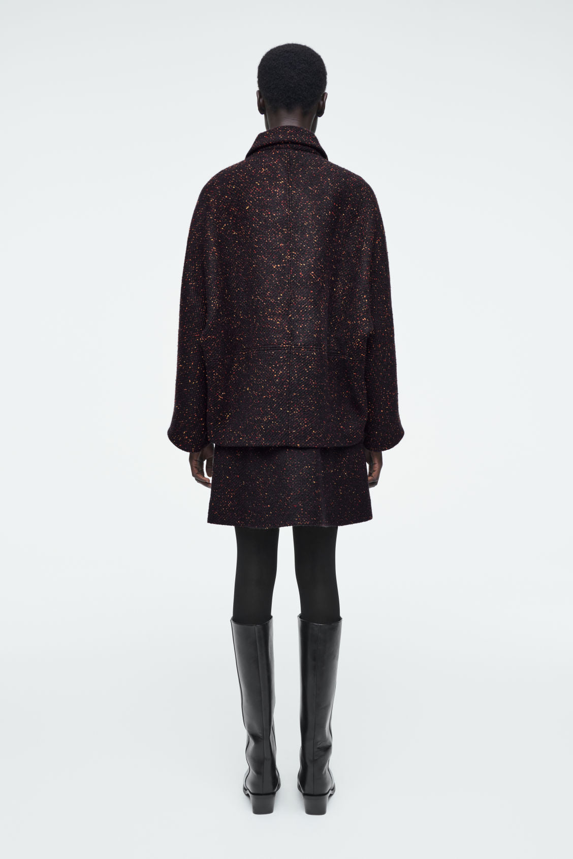 Flecked wool-blend jacket