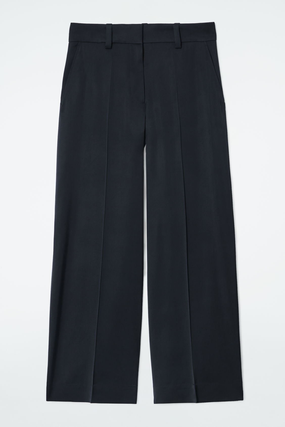 Tailored Satin Wide-Leg Trousers