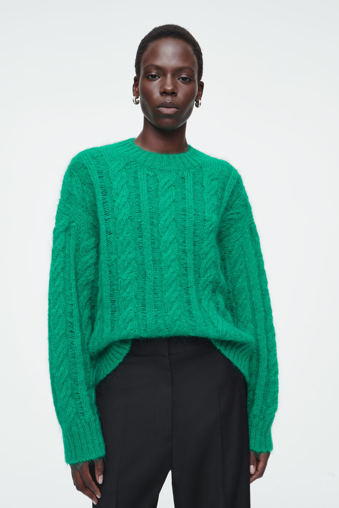 Cable-Knit Mohair Jumper