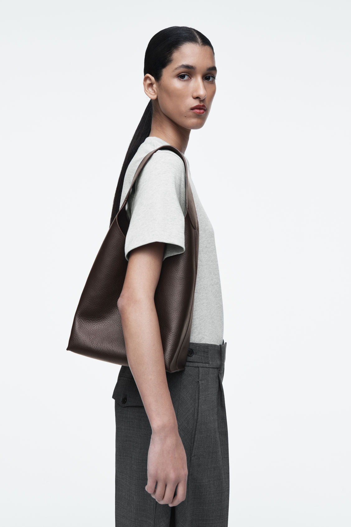 Serif Mini Leather Tote