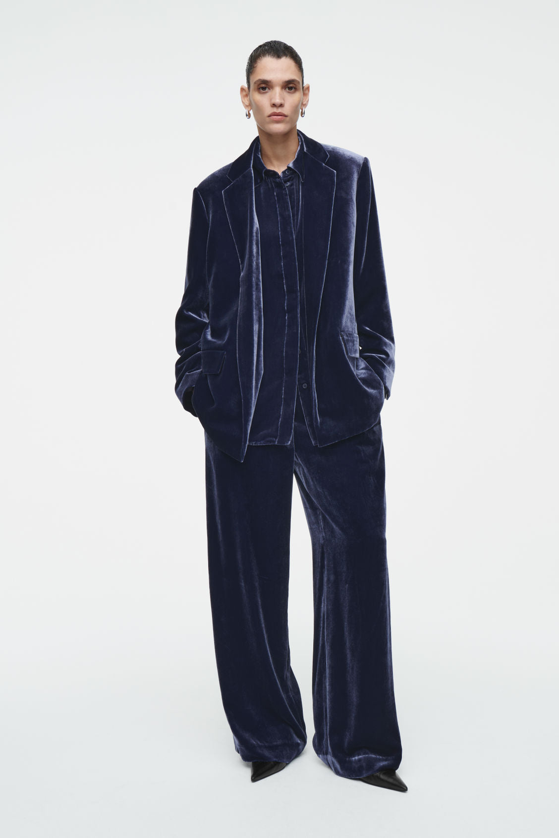 Silk-Blend Velvet Blazer