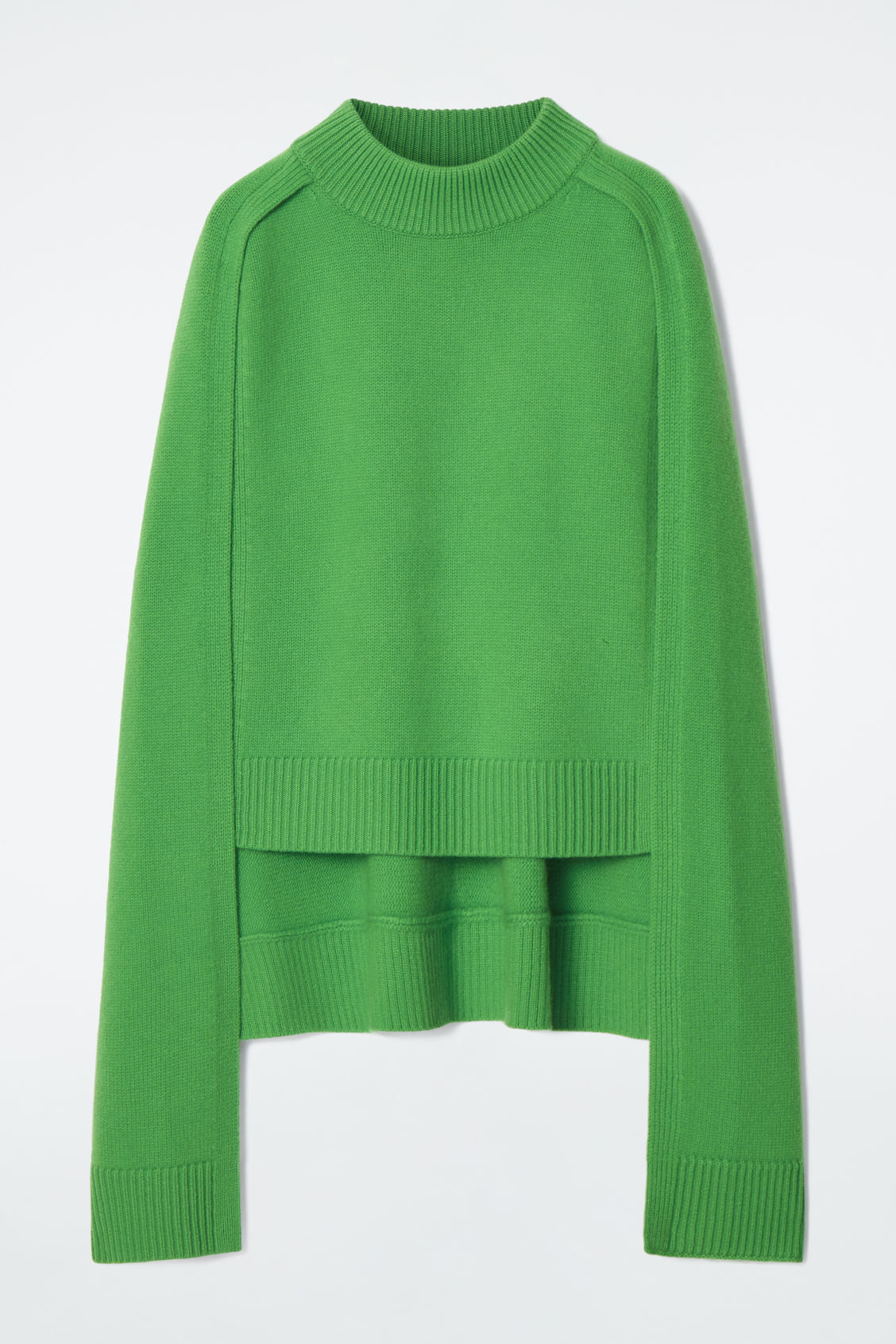 Hybrid Wool Cape Jumper