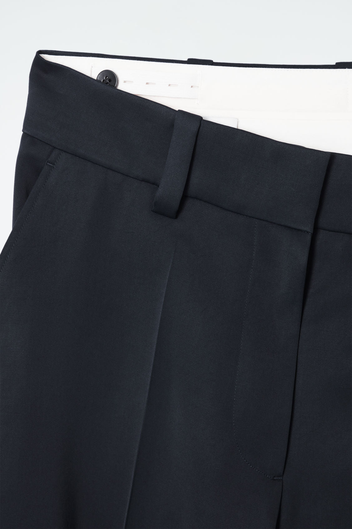 Tailored Satin Wide-Leg Trousers