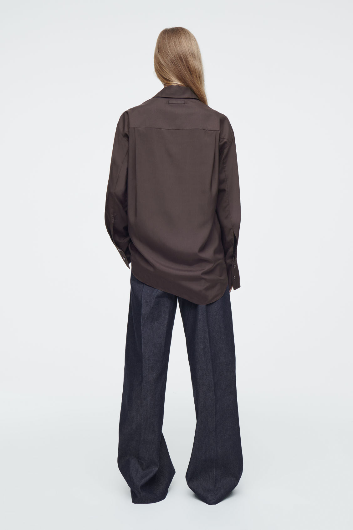 The draped silk shirt