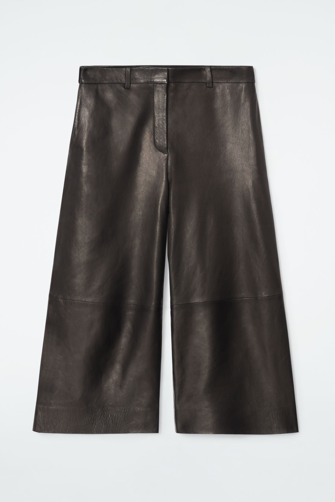 The leather barrel-leg culottes