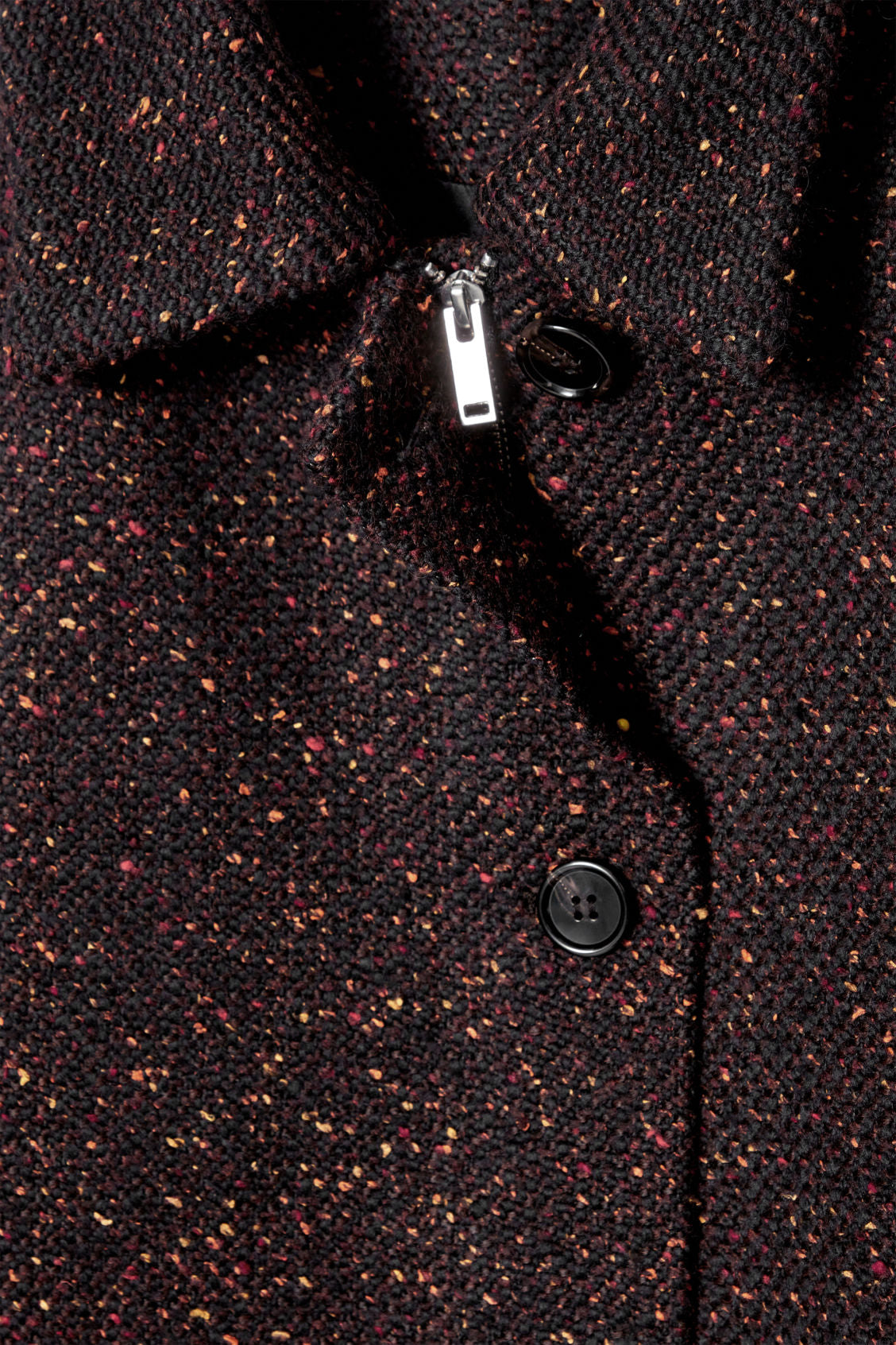 Flecked wool-blend jacket