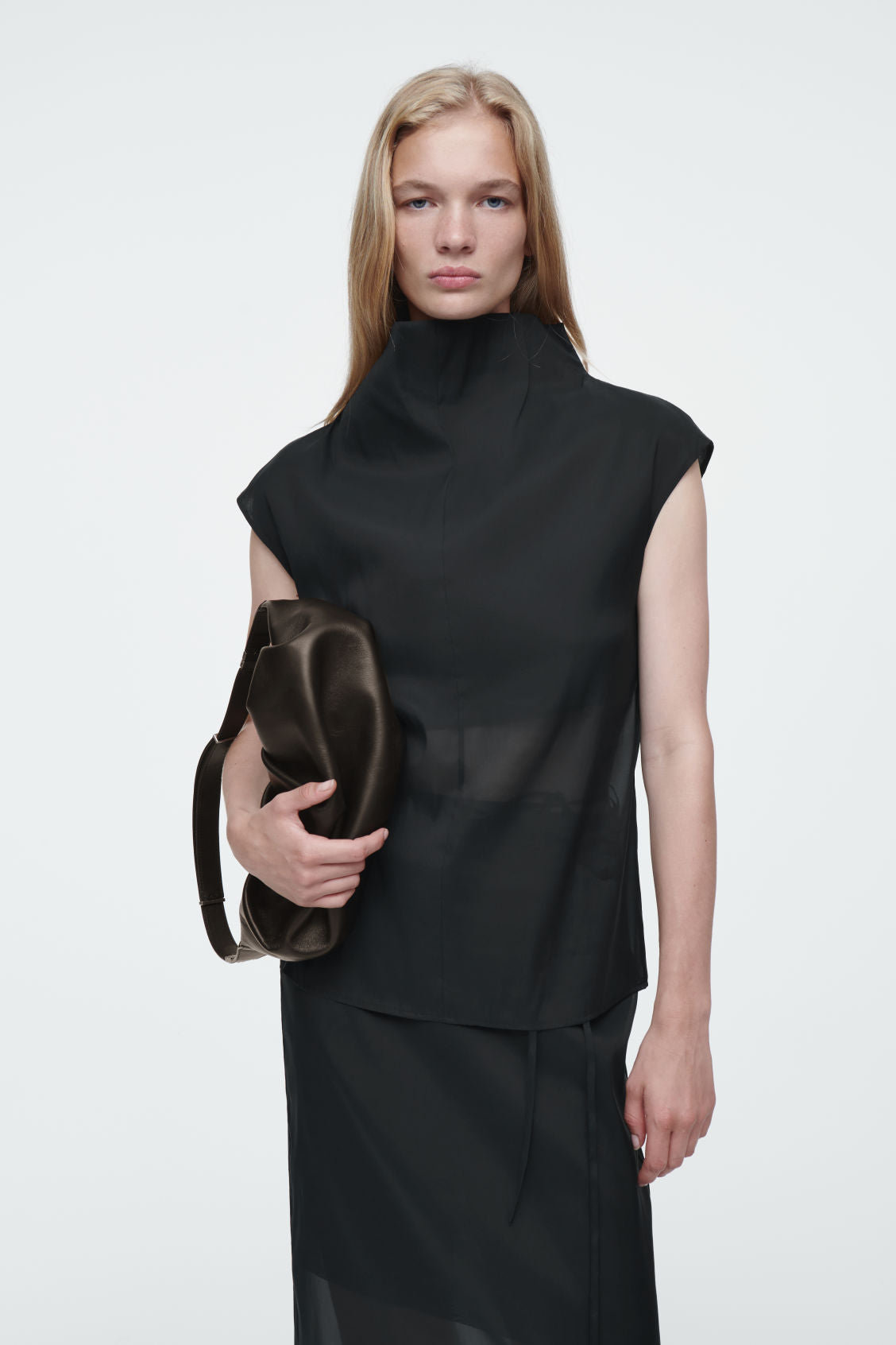 The sheer sleeveless top
