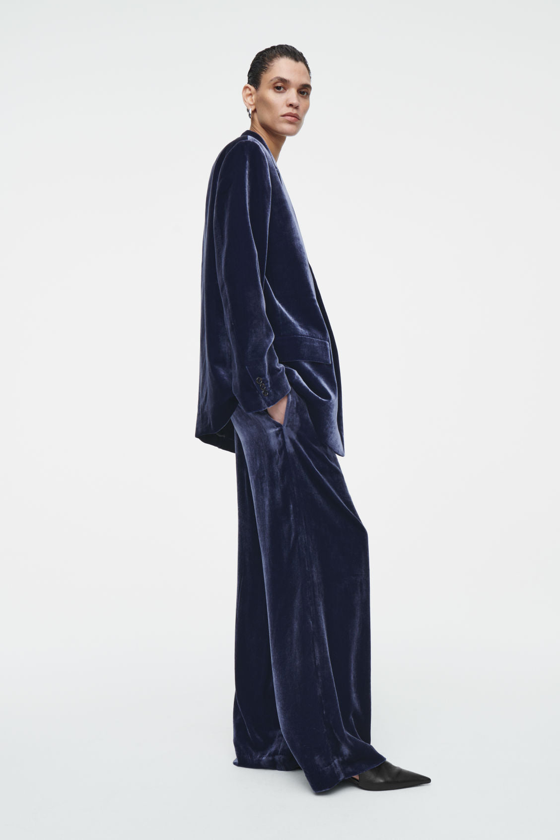 Silk-Blend Velvet Blazer