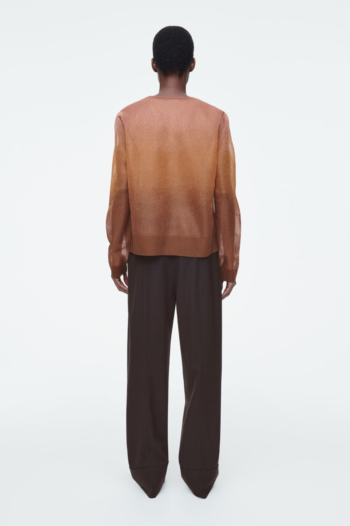Sheer Fine-Knit Cardigan
