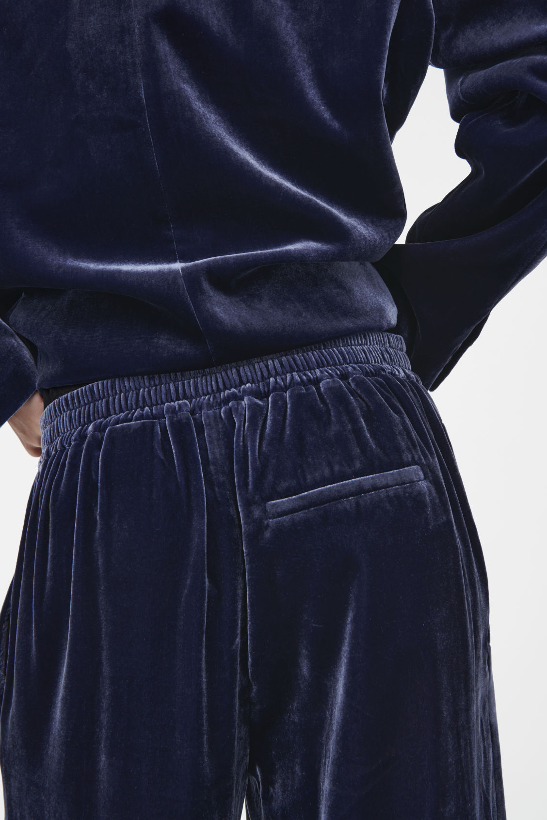Silk-blend velvet trousers