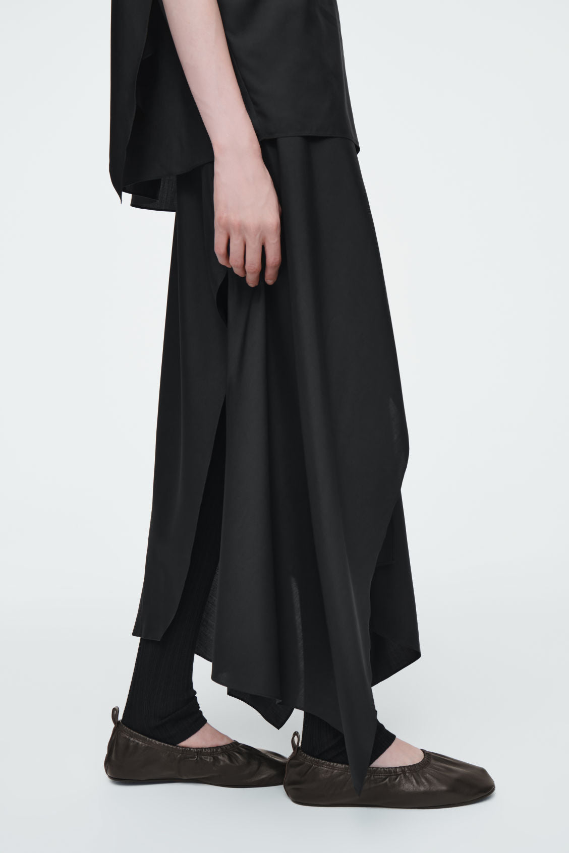 The draped silk skirt