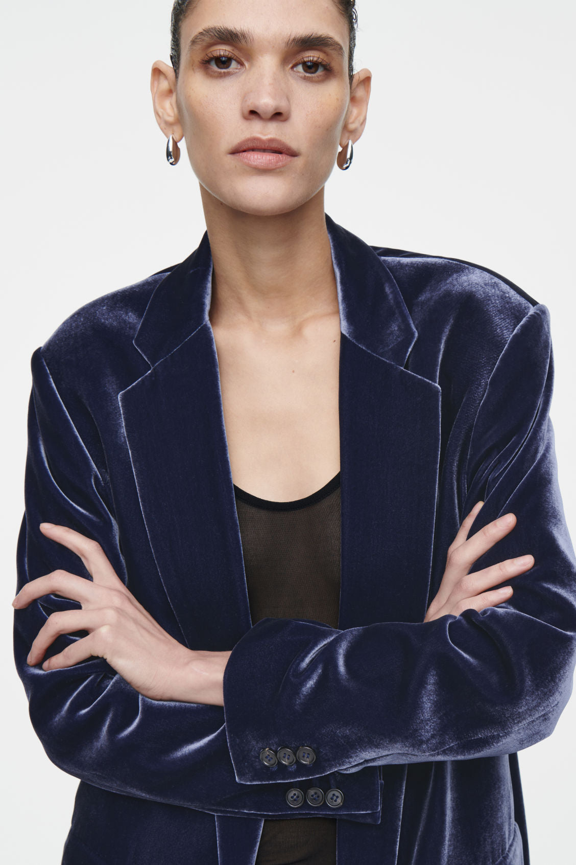 Silk-Blend Velvet Blazer