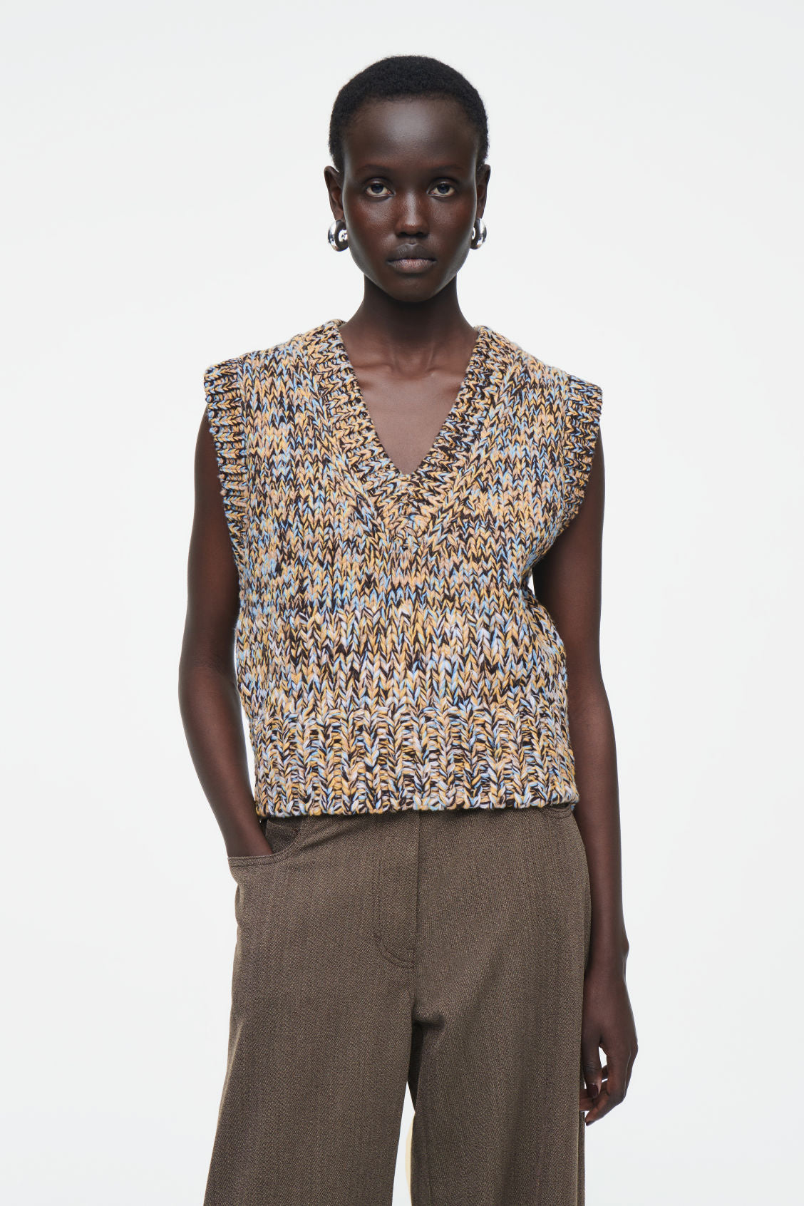 Chunky Multi-Yarn Wool Vest